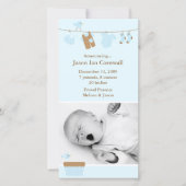Aankondiging van de geboorte van Blue Baby Laundry (Voorkant)