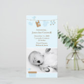 Aankondiging van de geboorte van Blue Baby Laundry (Staand voorkant)