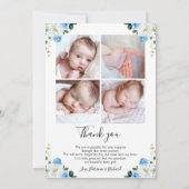 Aankondiging van de geboorte van Blue Floral Harte (Achterkant)