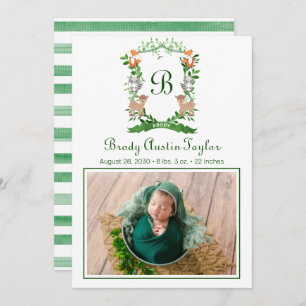 Aankondiging van de geboorte van bosdieren