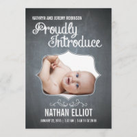 Aankondiging van de geboorte van Chalkboard