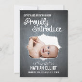 Aankondiging van de geboorte van Chalkboard (Voorkant)