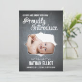 Aankondiging van de geboorte van Chalkboard (Staand voorkant)