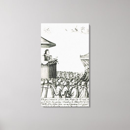 Aankondiging van de geboorte van Charles I's Son Canvas Afdruk (Voorkant)