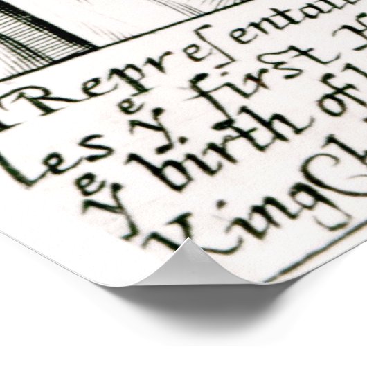 Aankondiging van de geboorte van Charles I's Son Poster (Hoek)