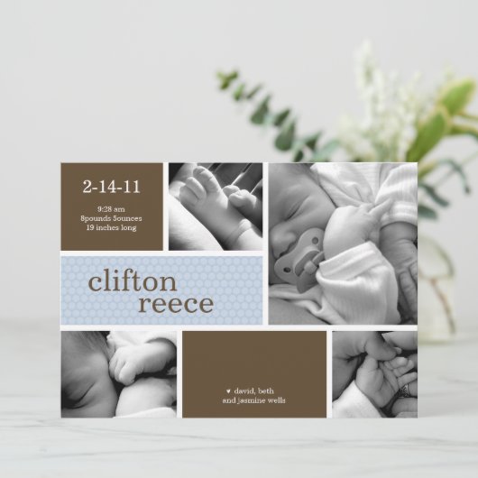 Aankondiging van de geboorte van Cuddlebug (roze o (Staand voorkant)