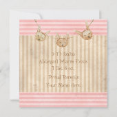 Aankondiging van de geboorte van Cute Pink Bunny B (Achterkant)