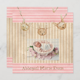 Aankondiging van de geboorte van Cute Pink Bunny B