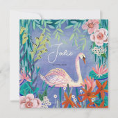 Aankondiging van de geboorte van Cute Swan Bird (Voorkant)