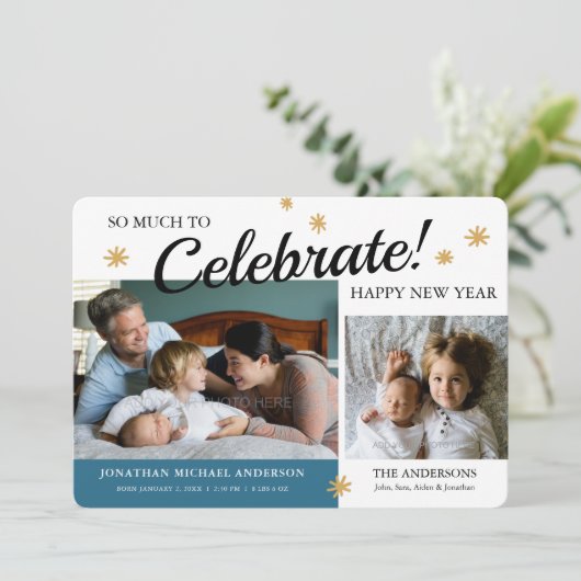 Aankondiging van de geboorte van de baby Baby Boy  (Staand voorkant)