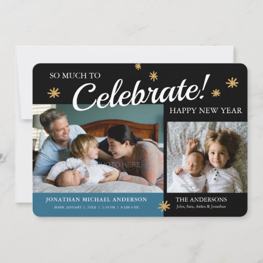 Aankondiging van de geboorte van de baby Baby Boy  (Voorkant)