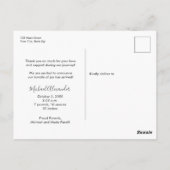 Aankondiging van de geboorte van de baby baby van briefkaart (Achterkant)