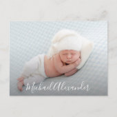 Aankondiging van de geboorte van de baby baby van briefkaart (Voorkant)