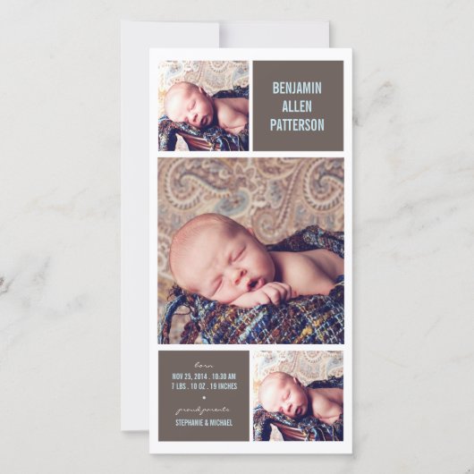 Aankondiging van de geboorte van de baby door Mode (Voorkant)