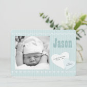 Aankondiging van de geboorte van de baby Lieverd B (Staand voorkant)