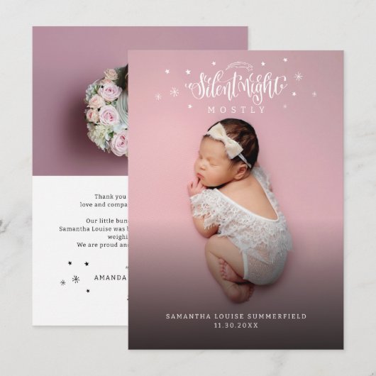 Aankondiging van de geboorte van de baby Photos Ho (Voorkant / Achterkant)