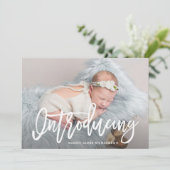 Aankondiging van de geboorte van de baby van de ba (Staand voorkant)