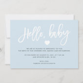 Aankondiging van de geboorte van de baby van de ba (Achterkant)