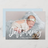 Aankondiging van de geboorte van de baby van de ba (Voorkant / Achterkant)