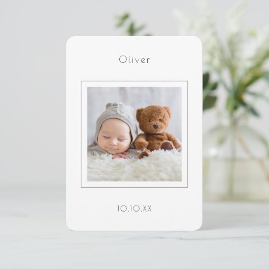 Aankondiging van de geboorte van de baby van de mo (Staand voorkant)