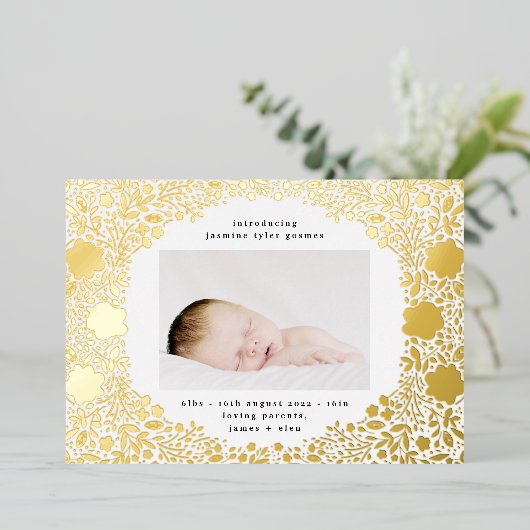 Aankondiging van de geboorte van de Baby van geper (Staand Voorkant)