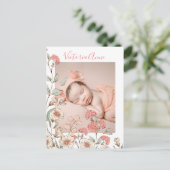 Aankondiging van de geboorte van de begroting voor briefkaart (Staand voorkant)