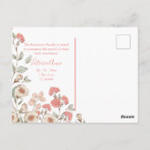 Aankondiging van de geboorte van de begroting voor briefkaart (Achterkant)