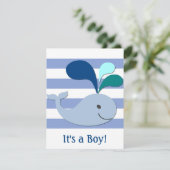 Aankondiging van de geboorte van de blauwe walvis (Staand voorkant)