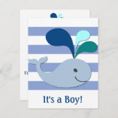 Aankondiging van de geboorte van de blauwe walvis (Voorkant / Achterkant)