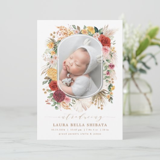 Aankondiging van de geboorte van de Bohemen Flora (Staand voorkant)