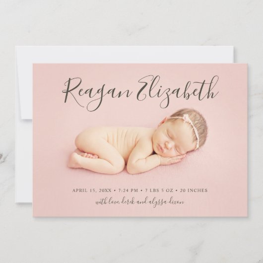 Aankondiging van de geboorte van de de Bekleding v (Voorkant)