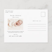 Aankondiging van de geboorte van de foto van de mo briefkaart (Achterkant)