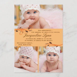 Aankondiging van de geboorte van de Foto van herfs