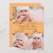 Aankondiging van de geboorte van de Foto van herfs (Voorkant / Achterkant)