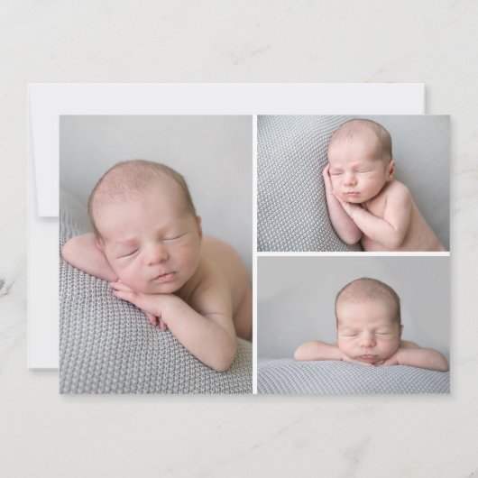 Aankondiging van de geboorte van de foto van het m (Achterkant)