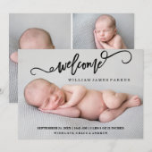 Aankondiging van de geboorte van de foto van het m (Voorkant / Achterkant)