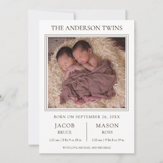 Aankondiging van de geboorte van de foto van Moder (Voorkant)