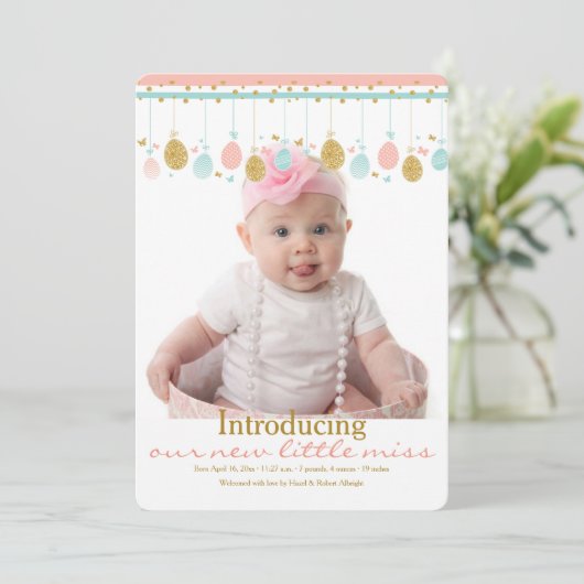 Aankondiging van de Geboorte van de Foto van Pasen (Staand voorkant)