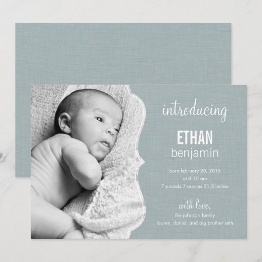 Aankondiging van de geboorte van de geraffineerde  (Voorkant / Achterkant)