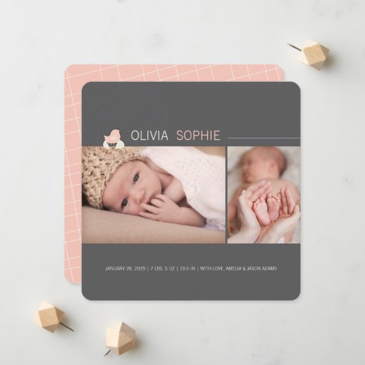 Aankondiging van de geboorte van de haattige Baby  (Voorkant / Achterkant in situ)