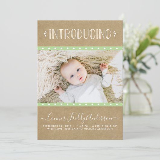 Aankondiging van de geboorte van de kraft van het  (Staand voorkant)