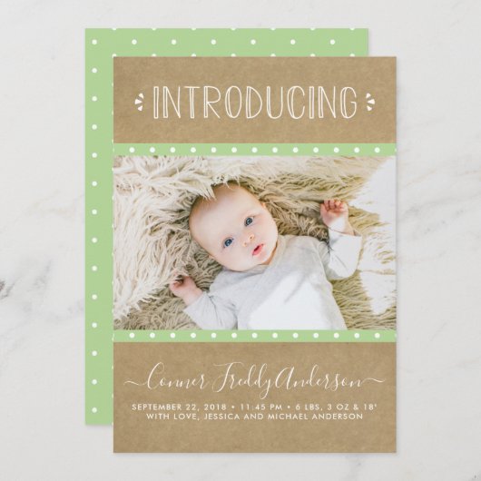 Aankondiging van de geboorte van de kraft van het  (Voorkant / Achterkant)