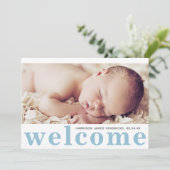 Aankondiging van de geboorte van de moderne babyjo (Staand voorkant)