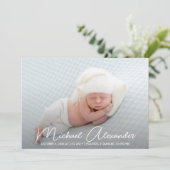 Aankondiging van de geboorte van de moderne babyjo (Staand voorkant)