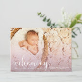 Aankondiging van de geboorte van de nieuwe baby (Staand voorkant)