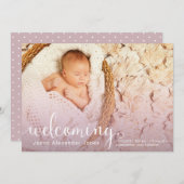 Aankondiging van de geboorte van de nieuwe baby (Voorkant / Achterkant)