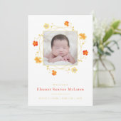Aankondiging van de geboorte van de Oranje Floral (Staand voorkant)