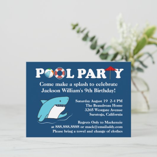 Aankondiging van de geboorte van de partij Shark S (Staand voorkant)