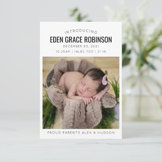 Aankondiging van de geboorte van de pasgeboren Bab (Staand voorkant)