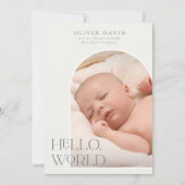 Aankondiging van de geboorte van de pastblauw Vert (Voorkant)